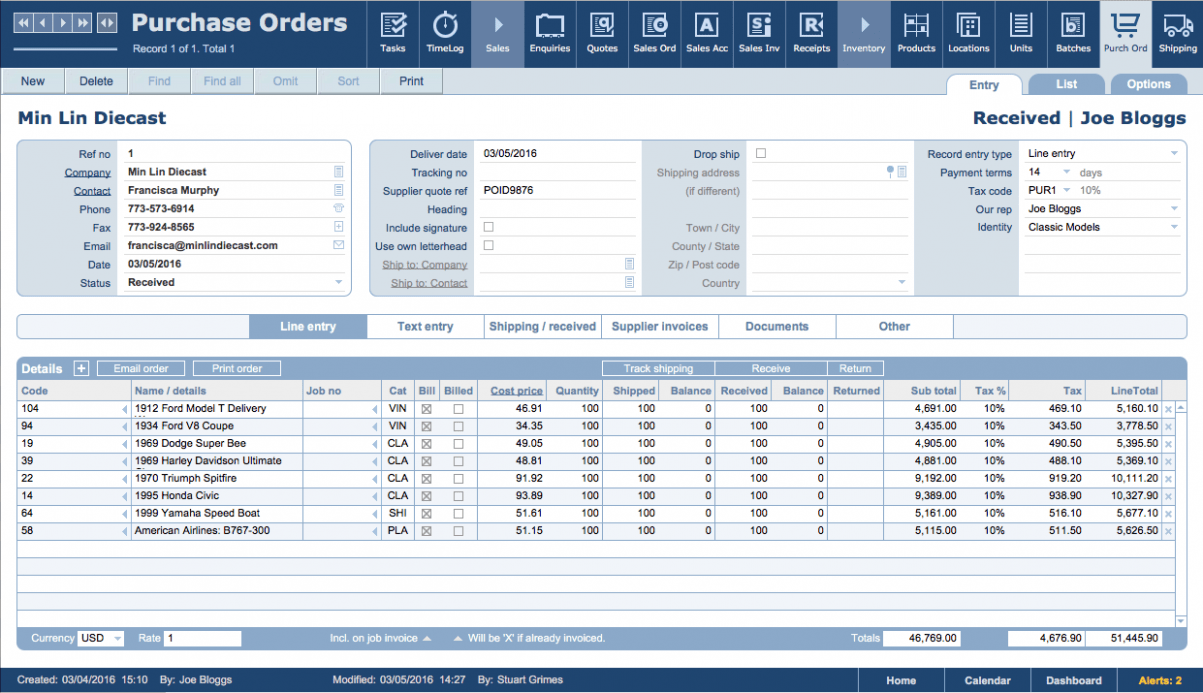 Printable Filemaker Pro Purchase Order Template Doc