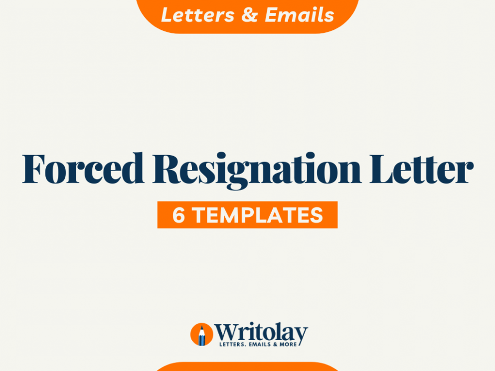 Editable Forced Resignation Letter Template CSV