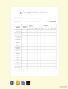 Gym Equipment Maintenance Schedule Template PPT