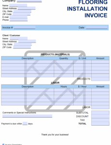 Editable Hardwood Flooring Invoice Template Sample