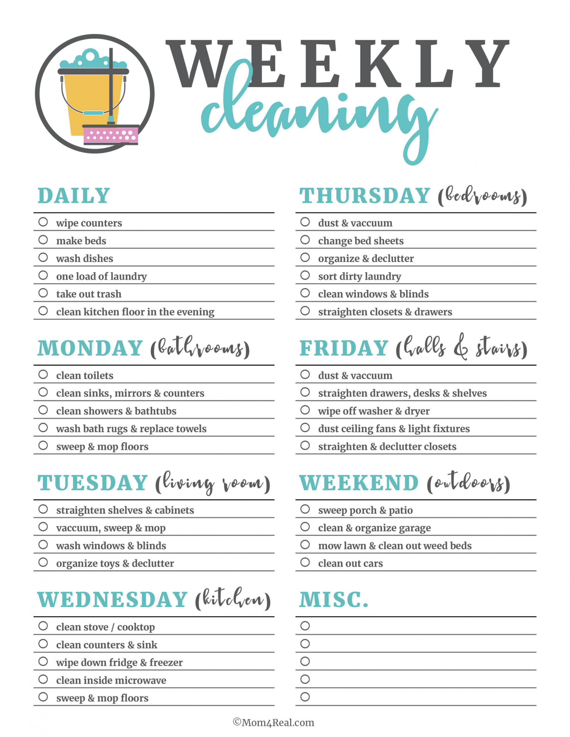  Home Chores Schedule Template PPT