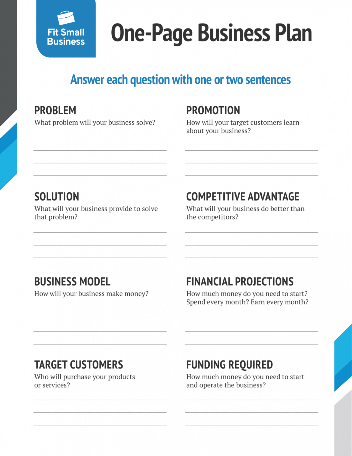  Investor Business Plan Template CSV