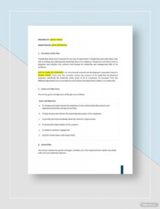 Printable Leadership Action Plan Template Sample