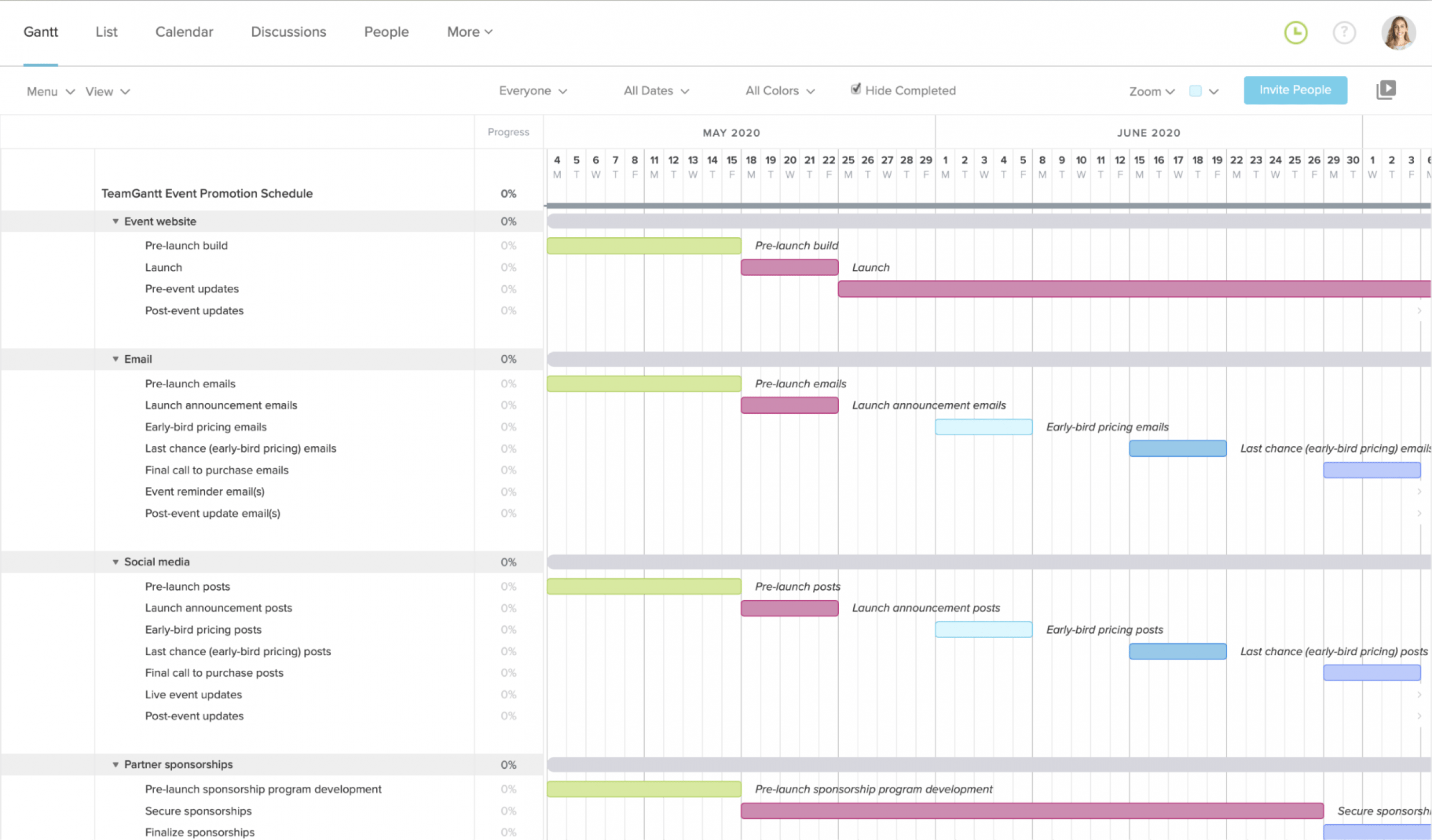 Free Marketing Plan Schedule Template Sample