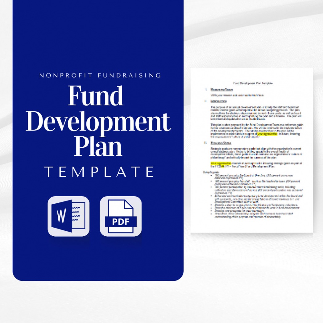  Nonprofit Fund Development Plan Template Doc