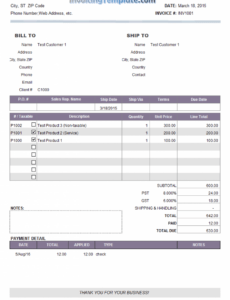 Editable Partial Payment Invoice Template Word