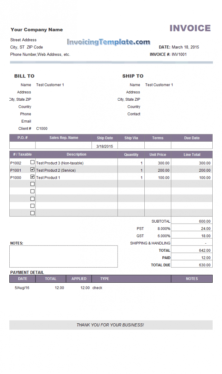 Sample Partial Payment Invoice Template Doc Sample Partial Payment Invoice Template Doc