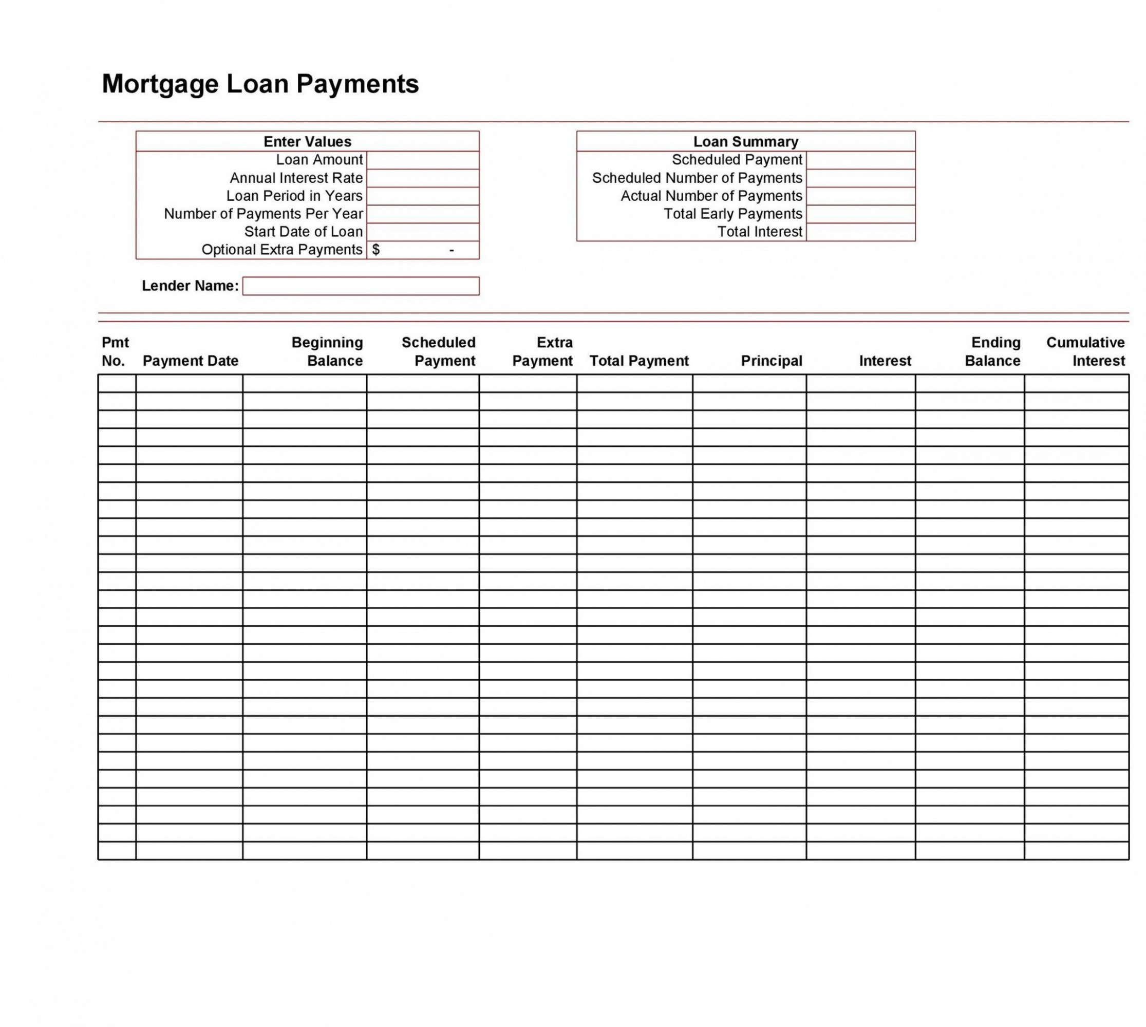 Free Personal Loan Payment Schedule Template Sample Free Personal Loan Payment Schedule Template Sample