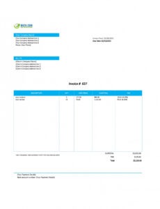 Printable Pharmacy Locum Invoice Template Sample