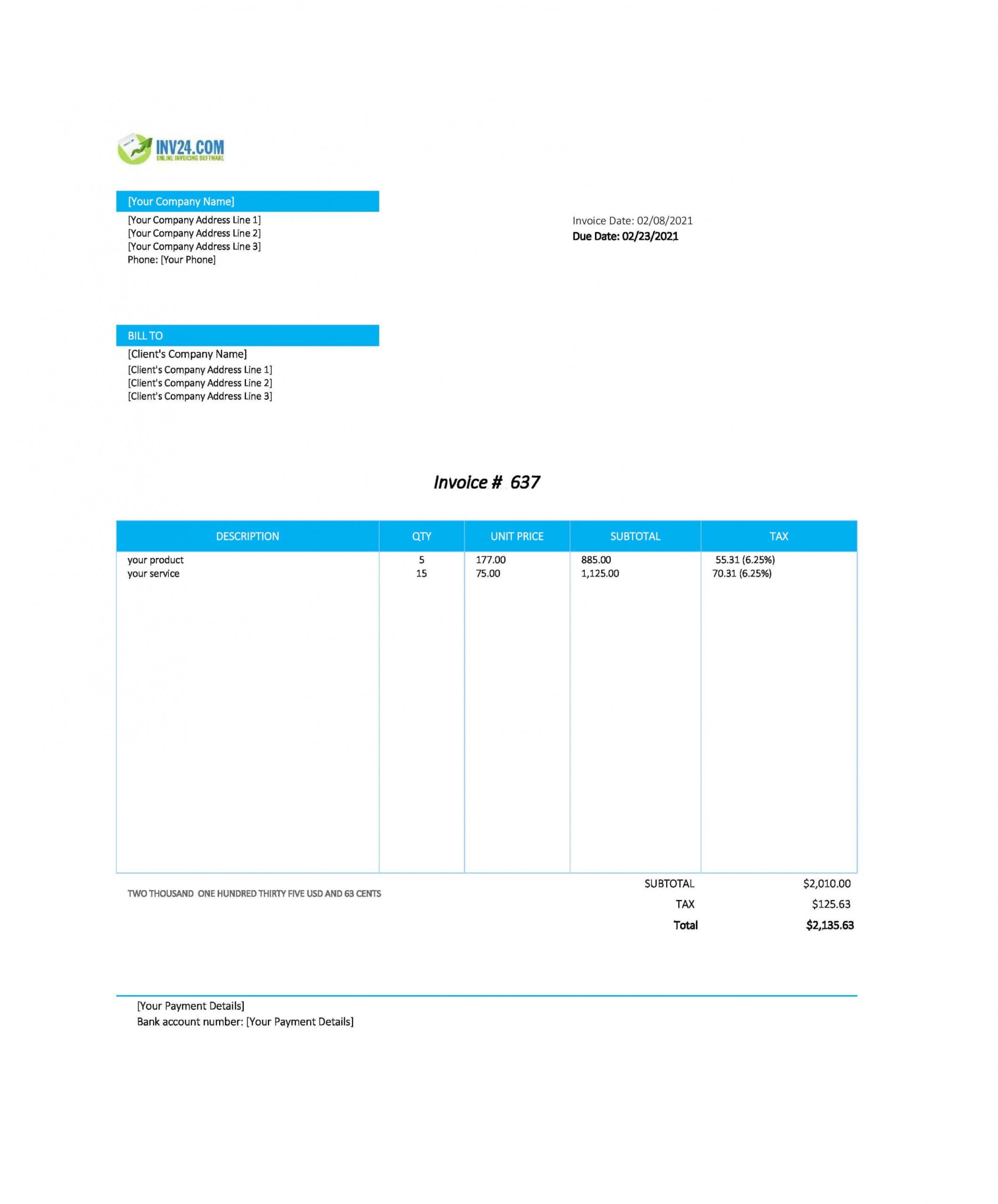 Printable Pharmacy Locum Invoice Template 