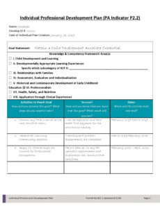 Editable Professional Growth Plan Template PDF