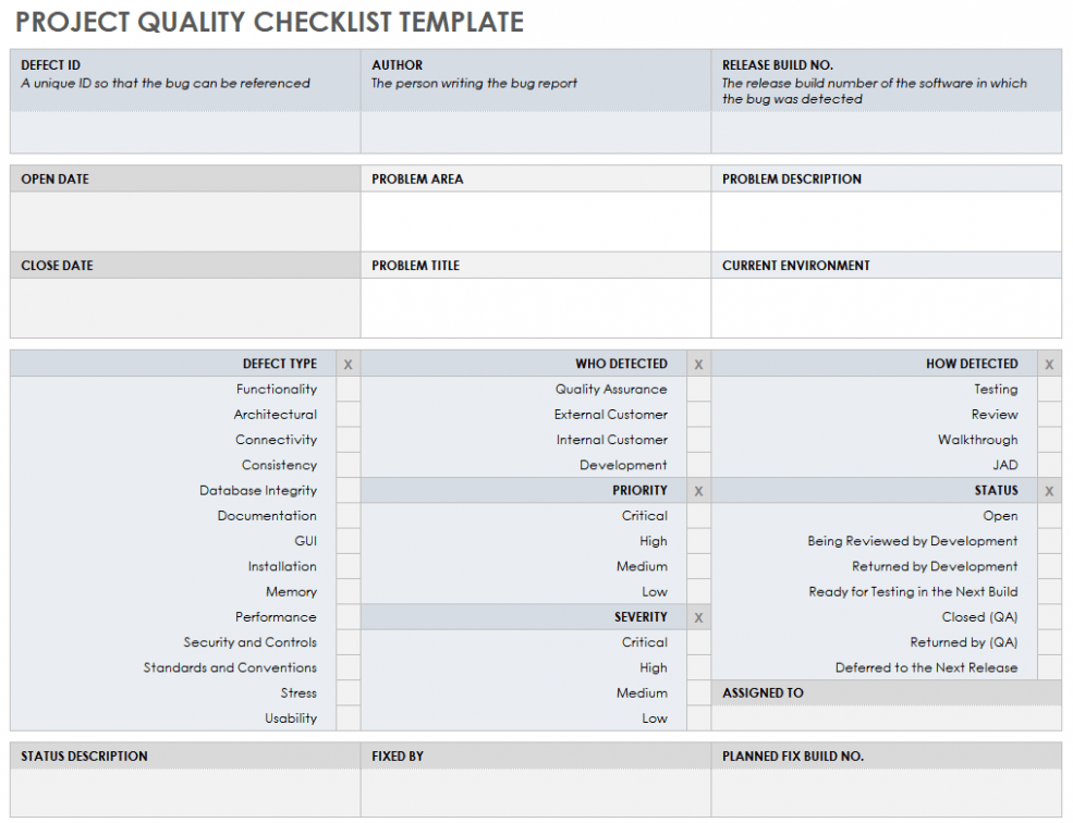 Free Project Management Quality Management Plan Template Sample