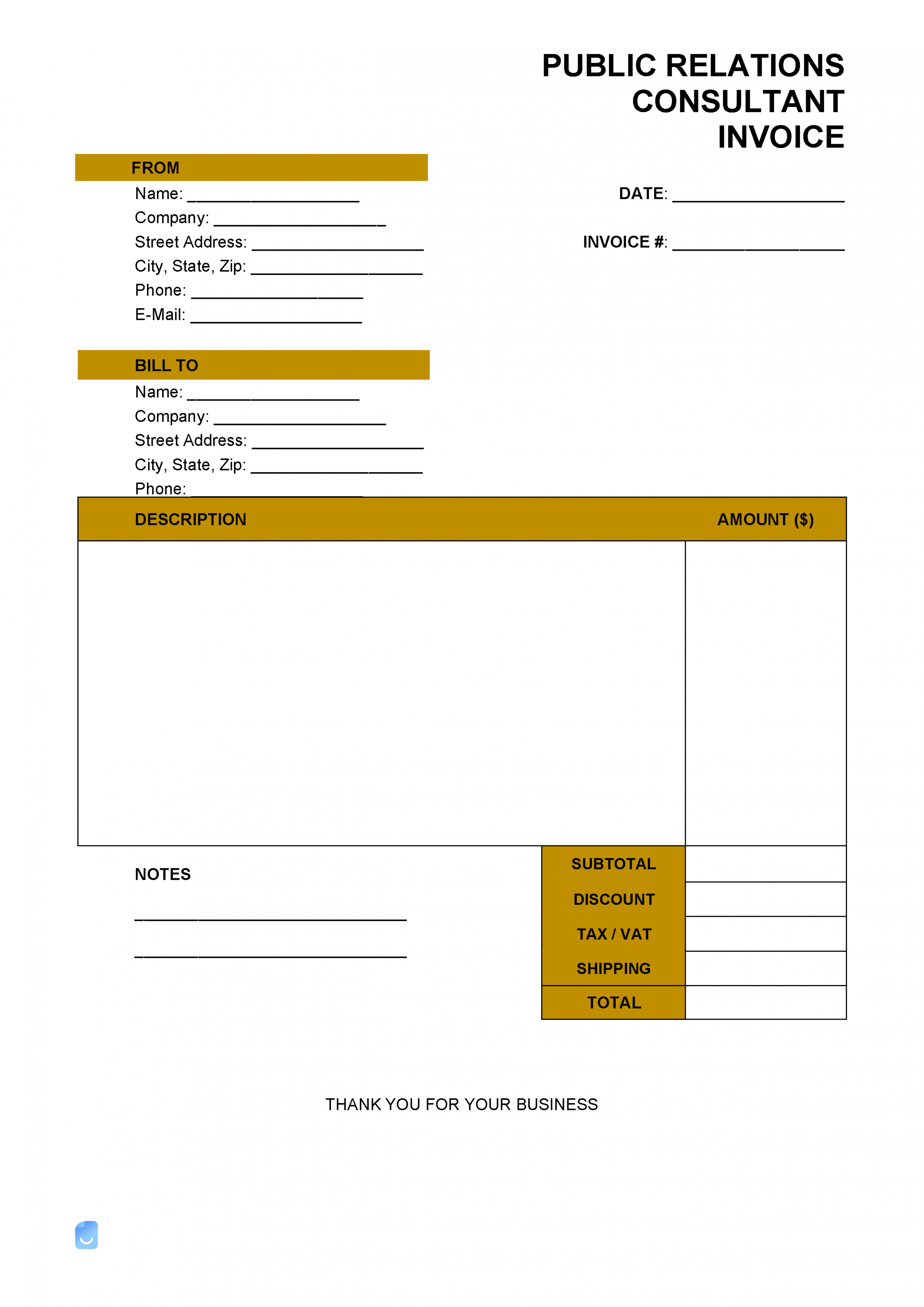 Sample Public Relations Invoice Template PPT Sample Public Relations Invoice Template PPT