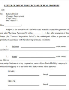 Printable Purchase Offer Letter Template Docs