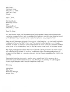 Resignation Letter Due To Unfair Treatment Sample