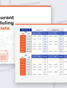 Free Restaurant Shift Schedule Template Doc