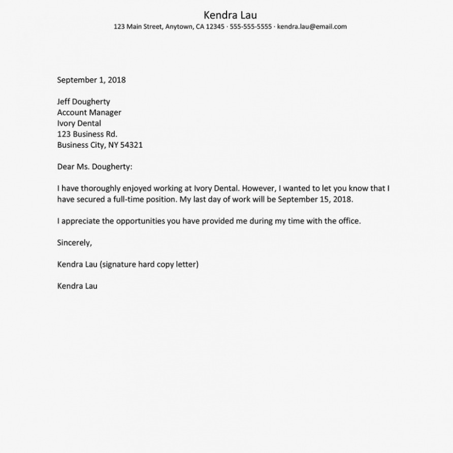 Editable Sales Assistant Resignation Letter Word