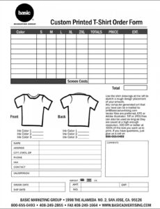 Printable Screen Printing Invoice Template Excel