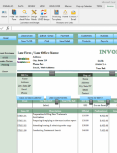 Printable Solicitors Invoice Template PDF