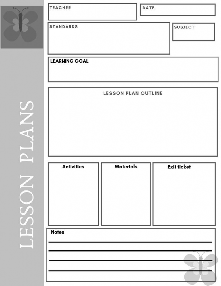 Printable Spanish Unit Plan Template Word