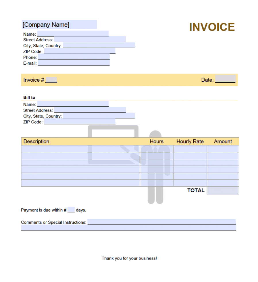 Editable Supply Teacher Invoice Template 