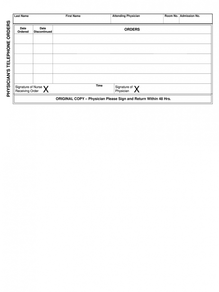 Editable Telephone Order Form Template PPT