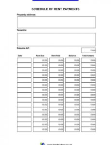 Tenant Payment Plan Template CSV