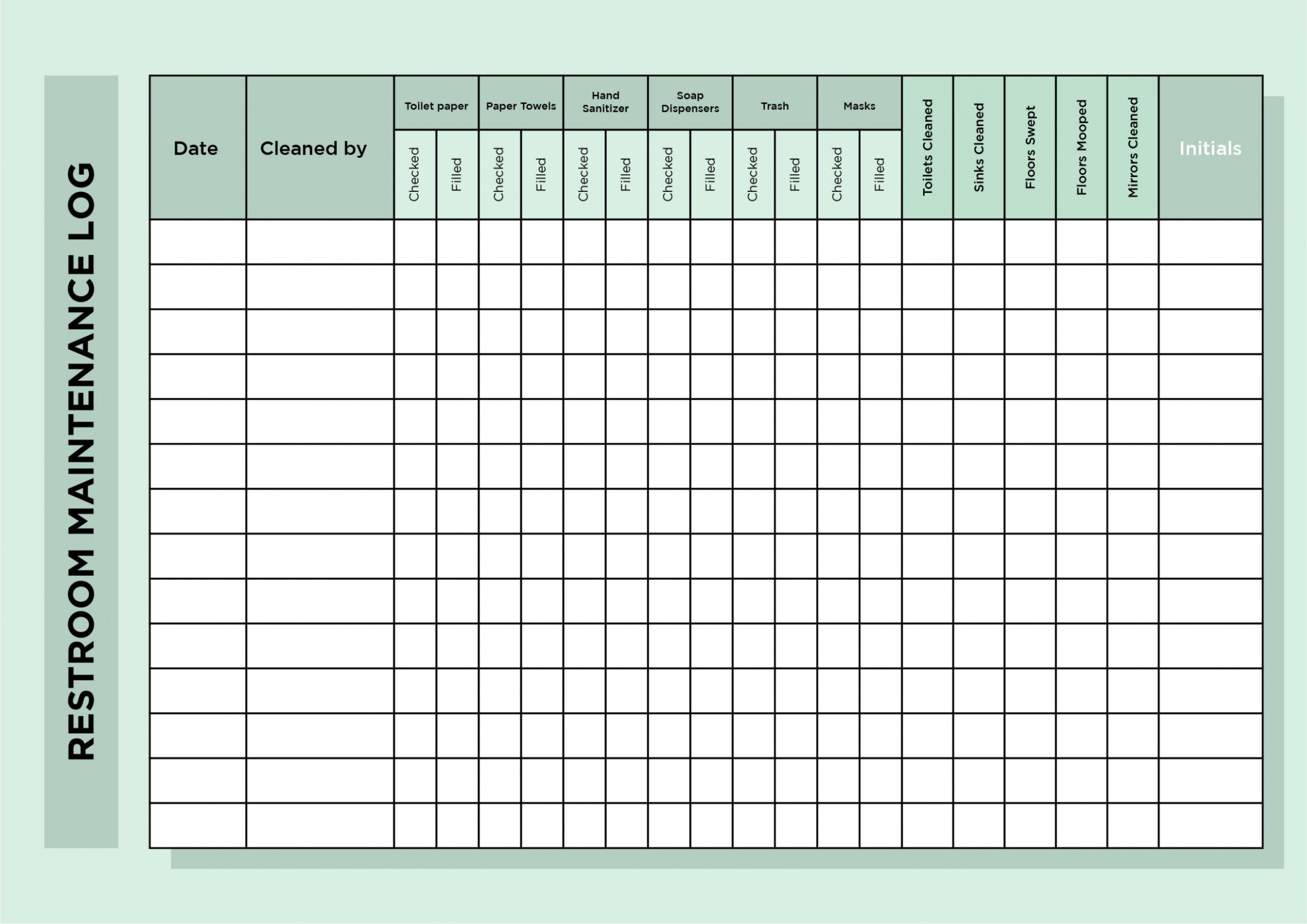 Editable Toileting Schedule Template Docs