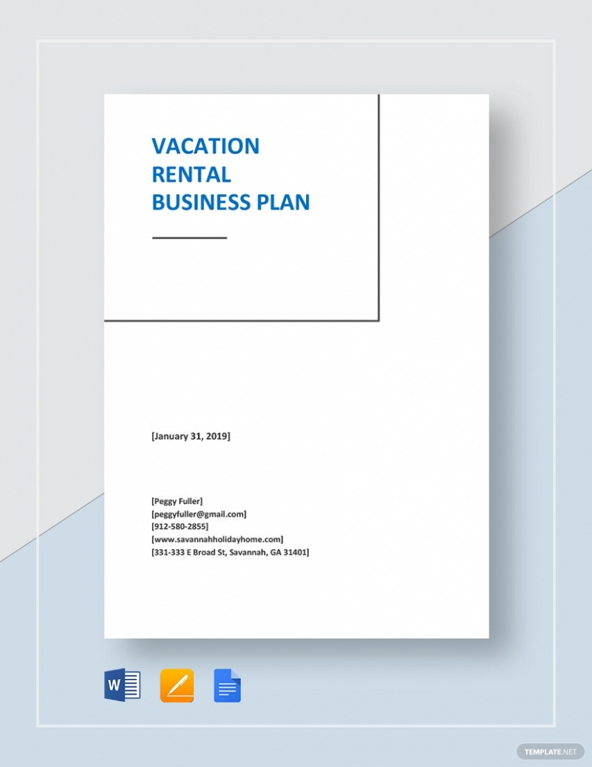 Editable Vacation Rental Business Plan Template PPT