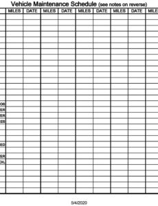Free Vehicle Service Schedule Template Docs