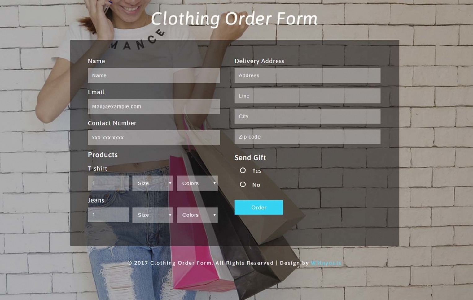 Printable Web Design Order Form Template Doc