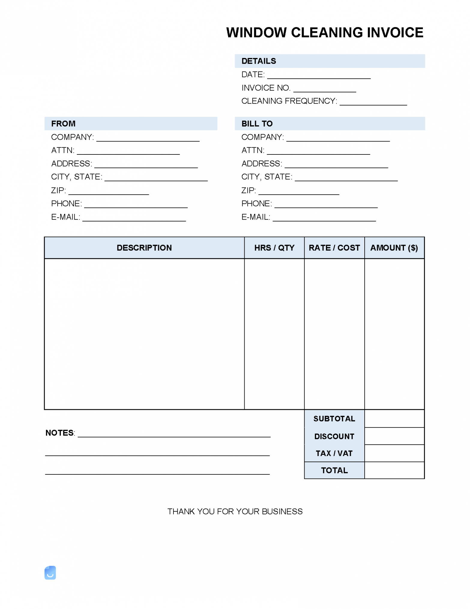 Sample Window Cleaning Invoice Template PDF Sample Window Cleaning Invoice Template PDF
