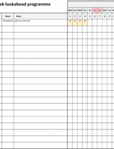 Printable 2 Week Look Ahead Schedule Template Docs