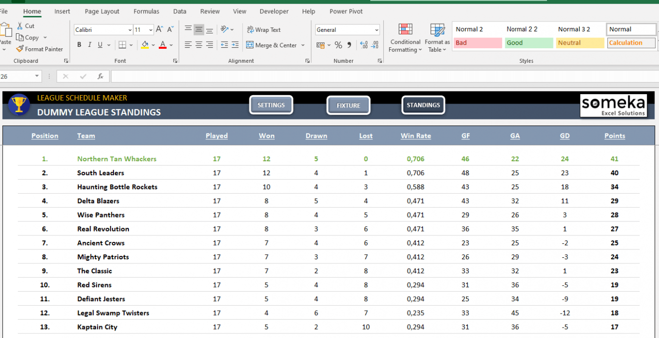 Editable 5 Team Softball Schedule Template Docs