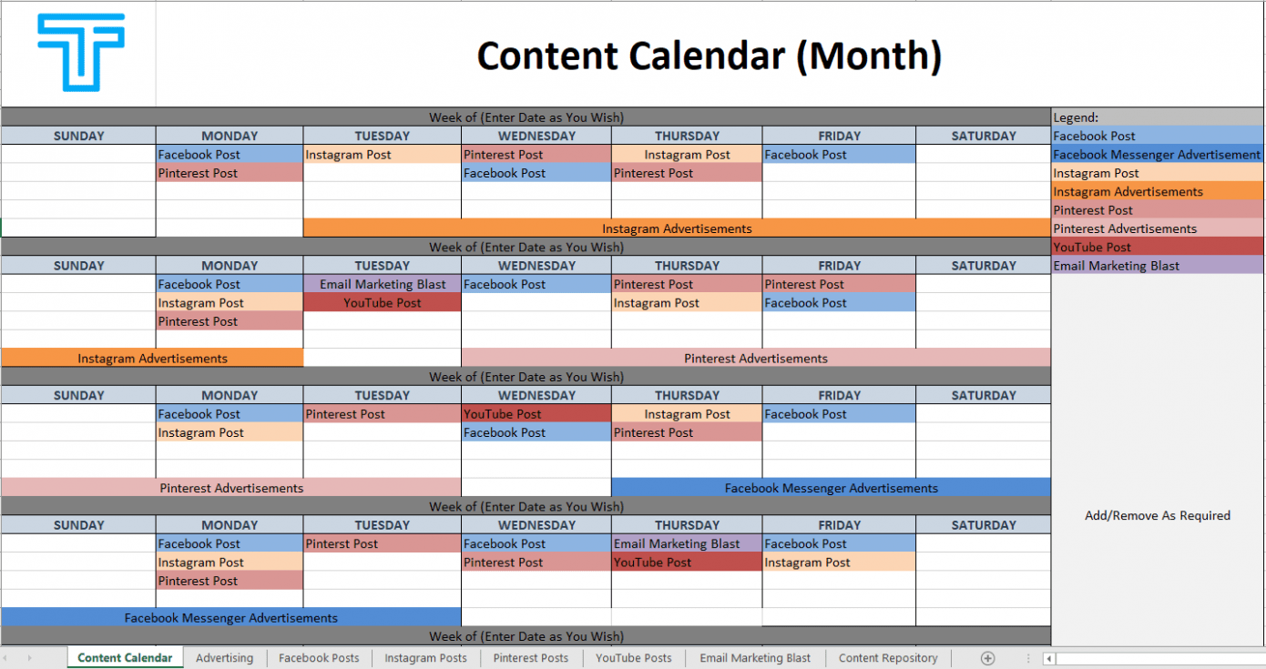 Free Advertising Media Schedule Template PPT