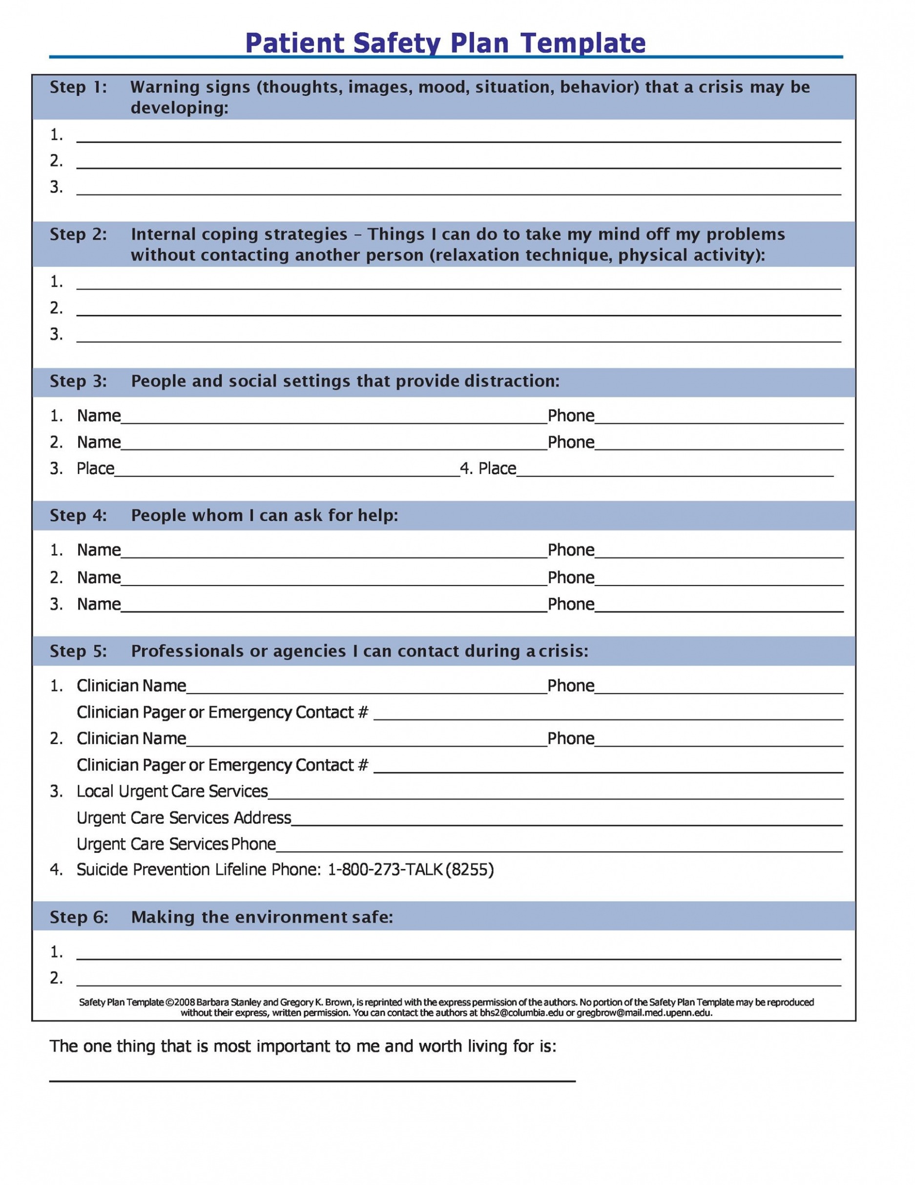 Free Behavior Safety Plan Template PPT