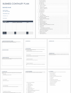 Free Business Continuity Disaster Recovery Plan Template CSV