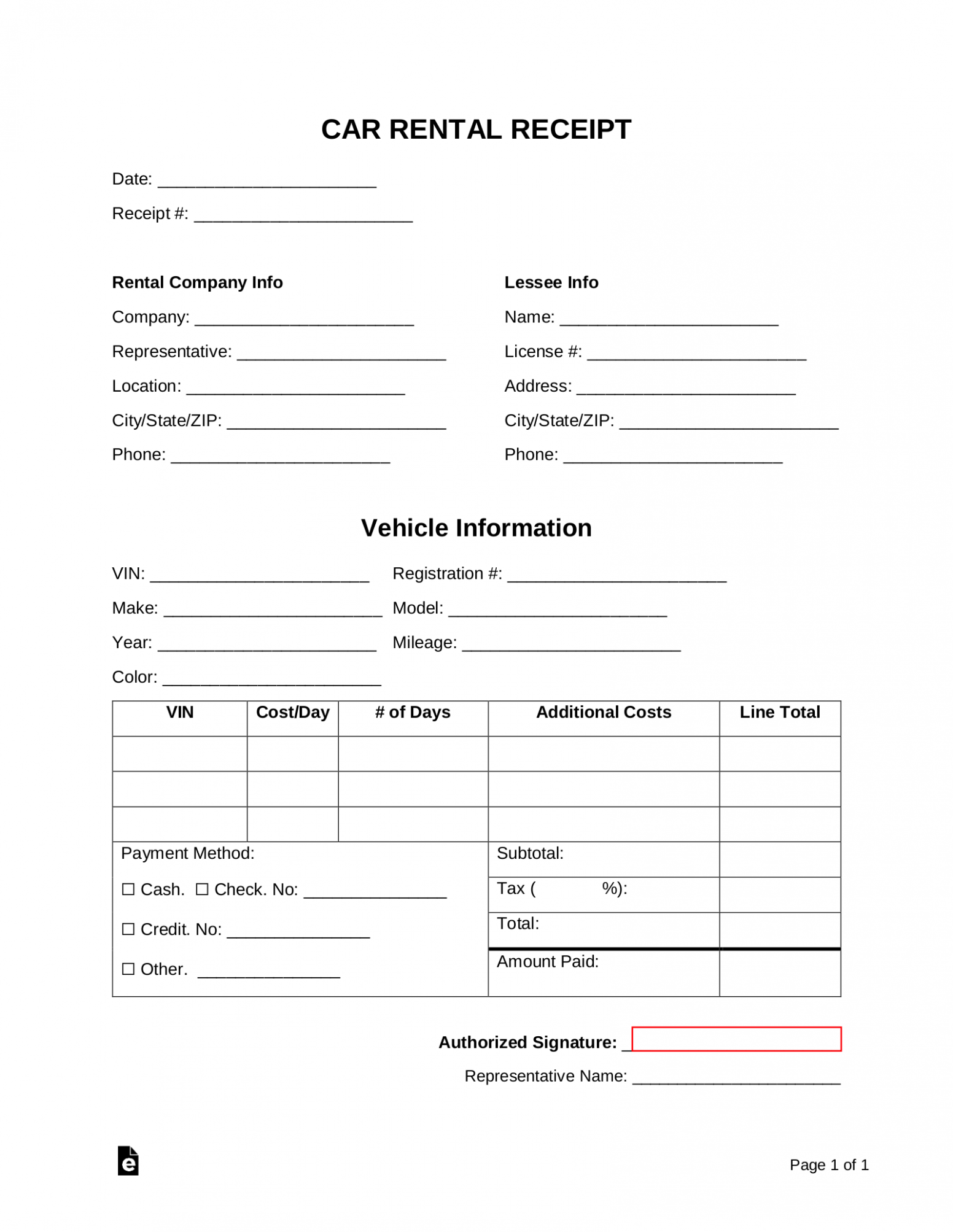 Editable Car Rental Billing Invoice Template PPT