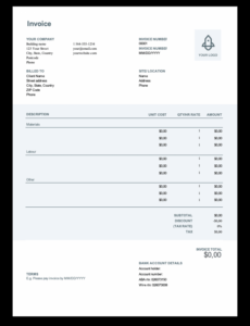 Editable Contract Employee Invoice Template Word