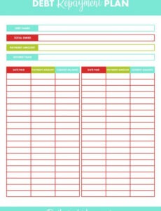 Editable Debt Management Plan Template CSV