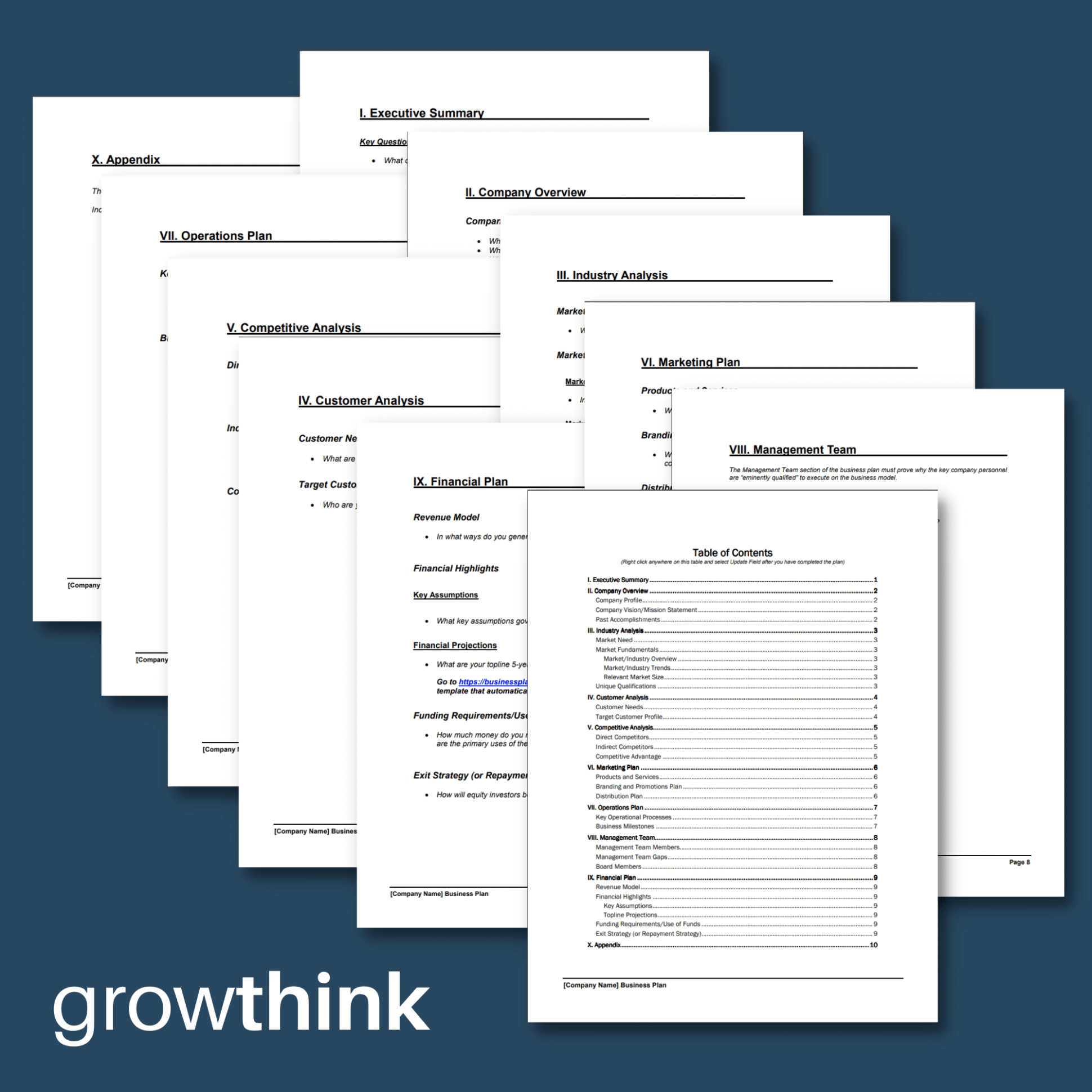 Editable Entrepreneur Business Plan Template Word