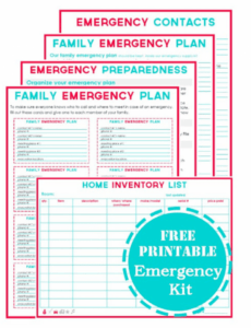 Family Emergency Plan Template Docs