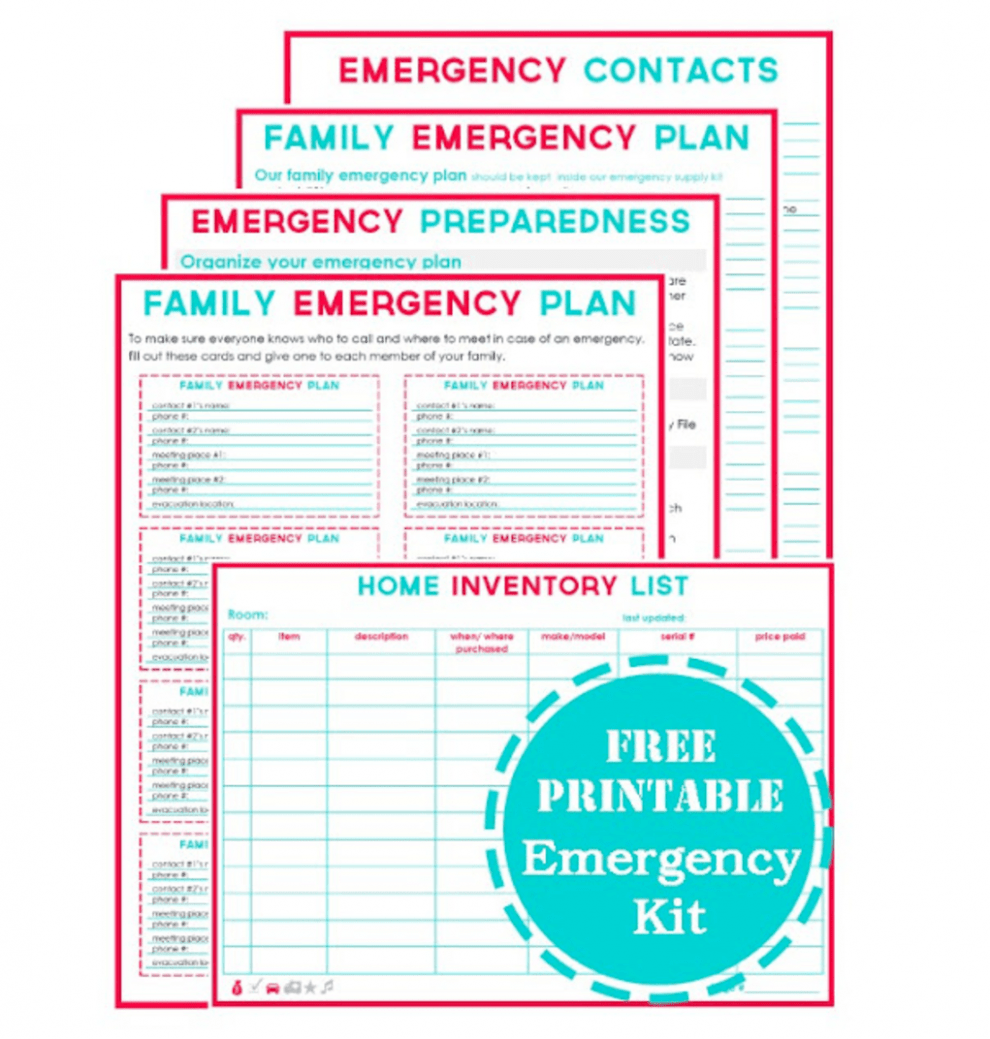 Printable Family Emergency Plan Template PDF