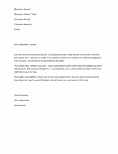 Editable Heartfelt Resignation Letter To Coworkers Sample