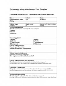 Integrated Lesson Plan Template PDF