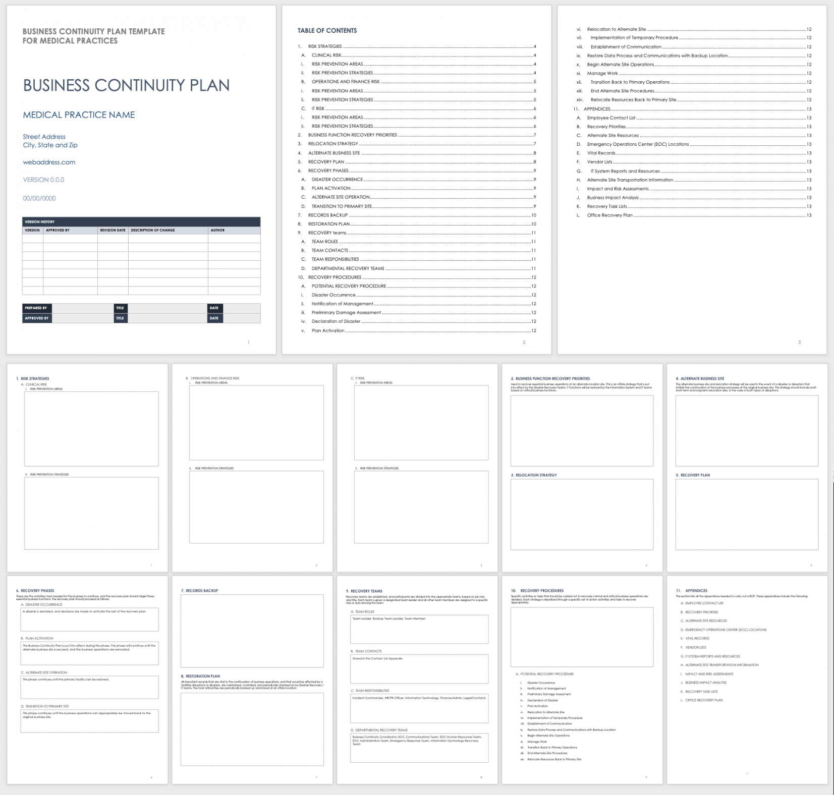Printable Law Firm Business Continuity Plan Template Sample