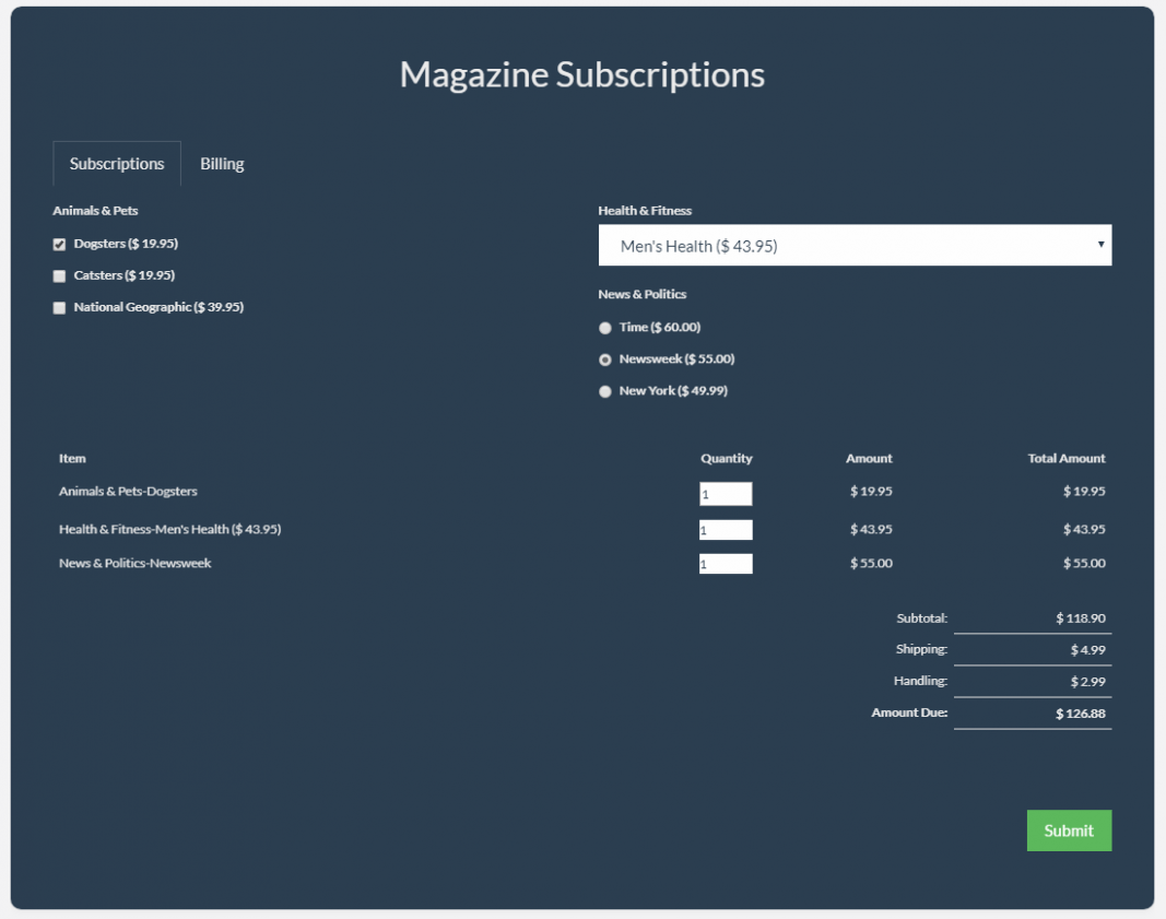 Sample Magazine Order Form Template Excel