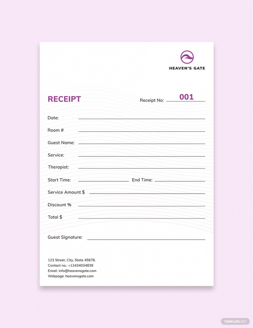 Printable Massage Therapist Invoice Template Docs