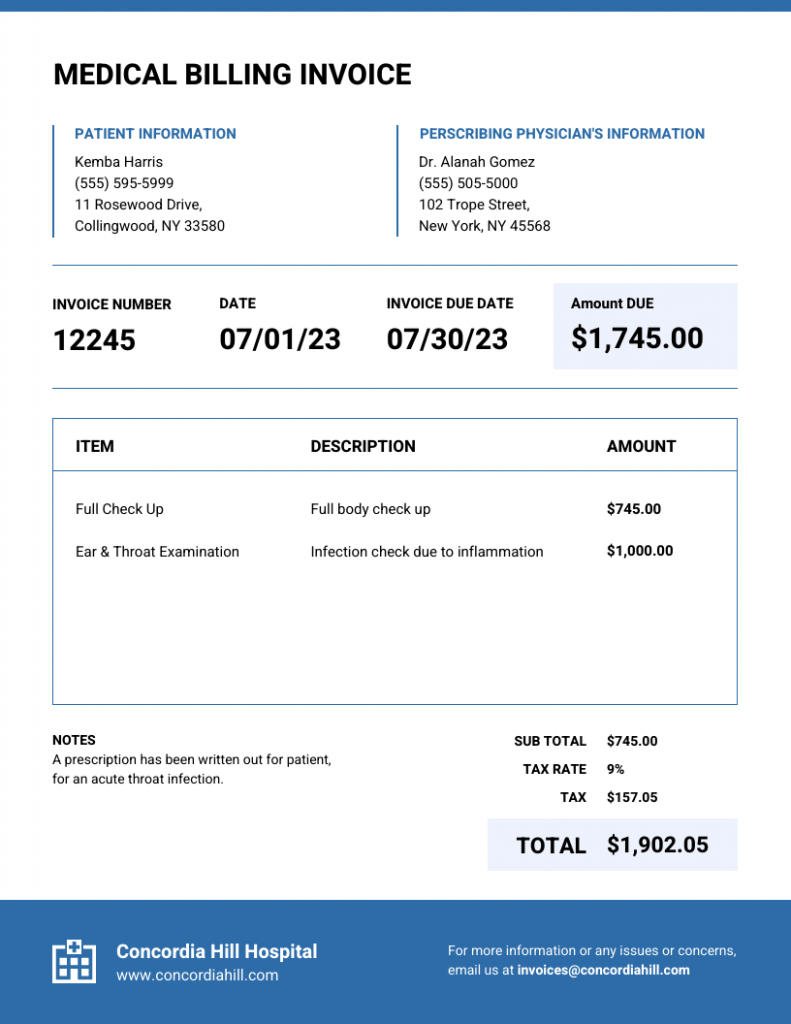 Editable Medical Billing Invoice Template PPT Editable Medical Billing Invoice Template PPT