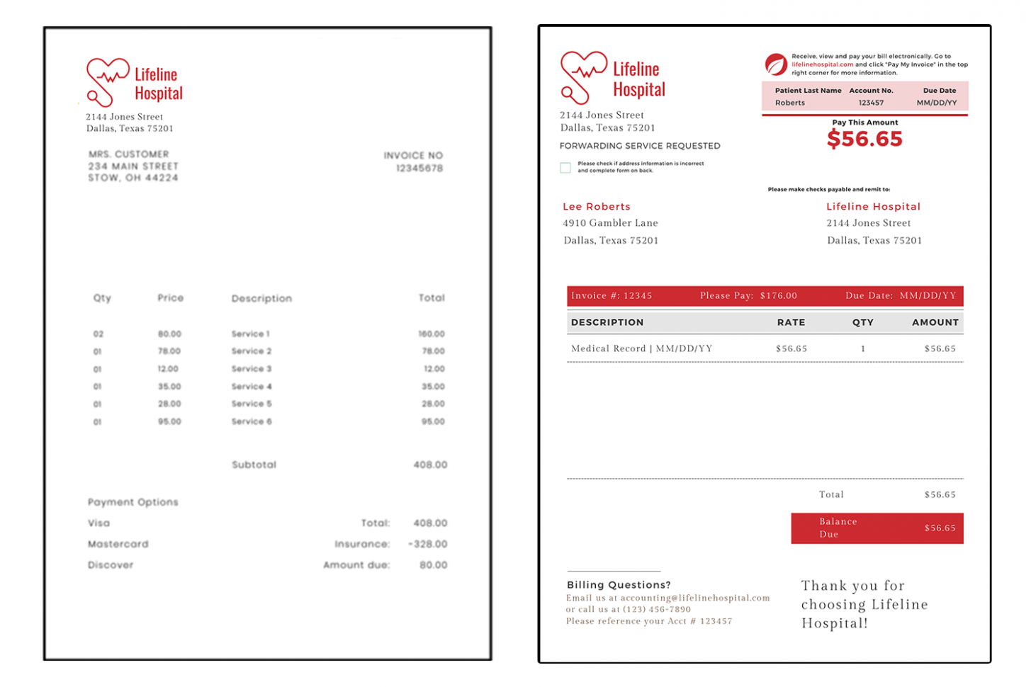 Sample Medical Records Fee Invoice Template Docs